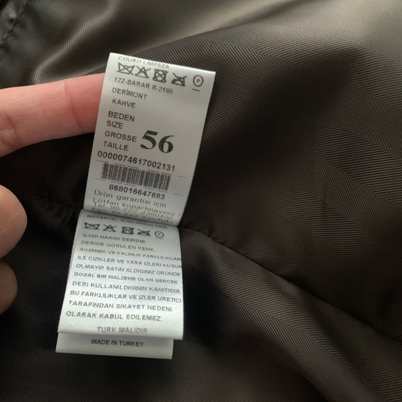 SARAR Dark Brown Genuine Leather Matrix vibe Trench Coat - Picture 6 of 11